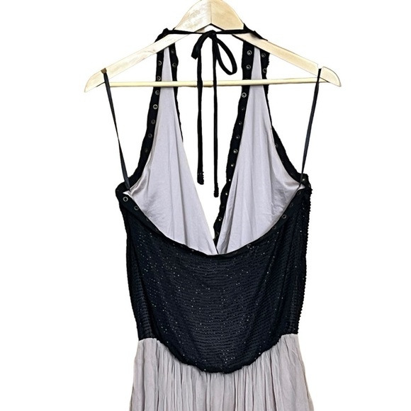 BCBGMaxAzria Designer Deep V Grecian Dress. Black and Beige. Size XXS #1160 - Picture 5 of 10